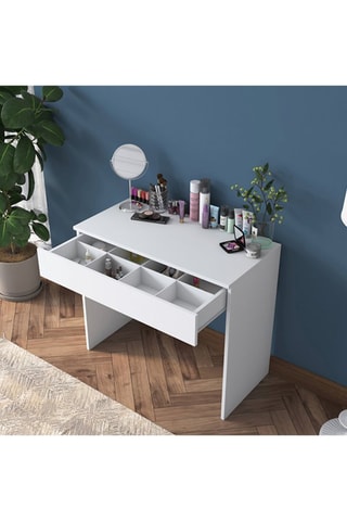 Coiffeuse 1 tiroir - 90 x 76,8 x 45 cm