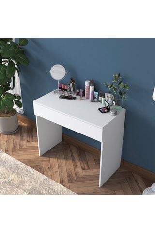 Coiffeuse 1 tiroir - 90 x 76,8 x 45 cm