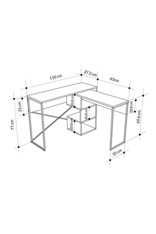 Bureau Badau - 110 x 65 x 77 cm