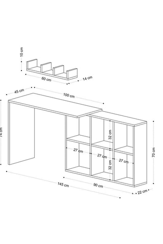 Bureau Blake - 74 x 125 x 45 cm