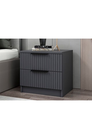 Table de chevet 2 tiroirs Kale Plus - 54 x 40 x 47 cm