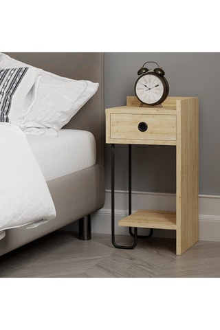 Table de chevet 1 tiroir Imitation chêne