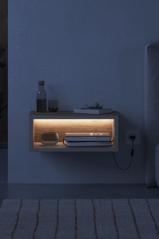 Table de chevet rétroéclairée Brik - 45 x 30 x 18 cm