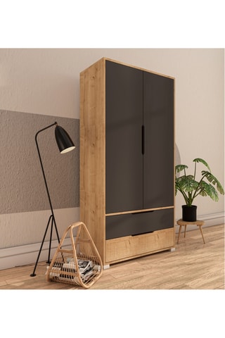 Armoire 2 portes Flora - 90 x 183 x 45 cm