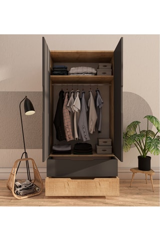 Armoire 2 portes Flora - 90 x 183 x 45 cm