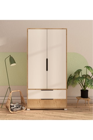 Armoire 2 portes Flora - 90 x 183 x 45 cm