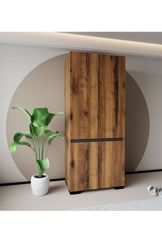 Armoire 4 portes Floransa - 90 x 210 x 52 cm