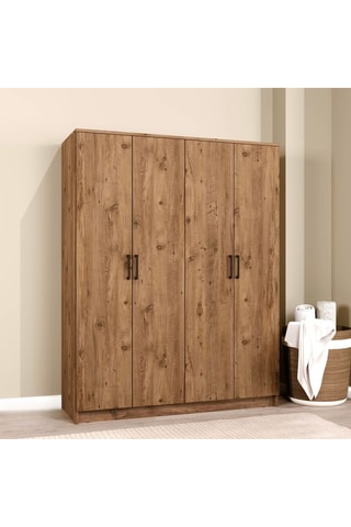 Armoire 4 portes Kardelen - 140 x 180 x 51,8 cm