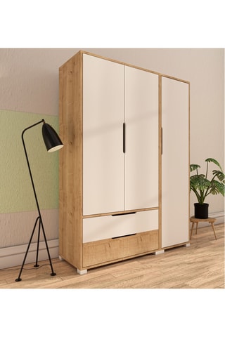 Armoire 3 portes Flora - 137 x 183 x 45 cm