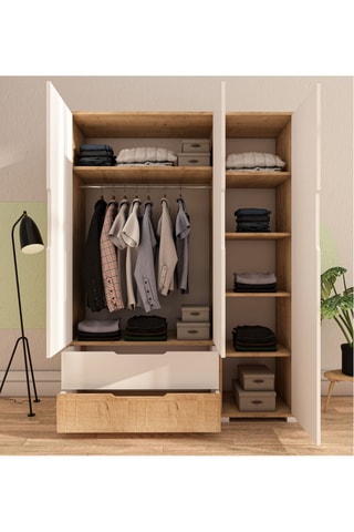 Armoire 3 portes Flora - 137 x 183 x 45 cm