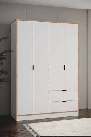 Armoire 4 portes Arden - 145 x 182 x 44 cm