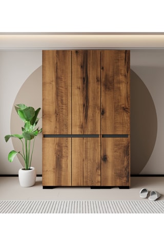 Armoire 6 portes Floransa - 135 x 210 x 52 cm