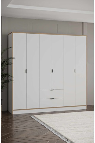 Armoire 6 portes  Arden - 182 x 190 x 44 cm