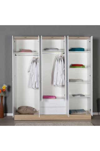 Armoire 6 portes Base - 206 x 224 x 52 cm