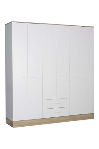 Armoire 6 portes Base - 206 x 224 x 52 cm