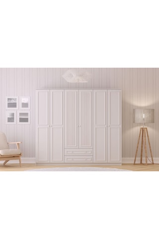 Armoire 6 portes - 210 x 210 x 52 cm