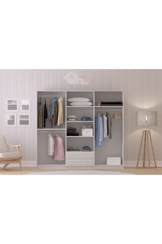 Armoire 6 portes - 210 x 210 x 52 cm