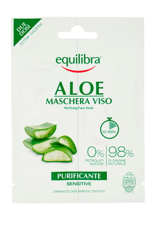 4 x maschera viso purificante Equilibra Aloe - 2 x 2 monodose