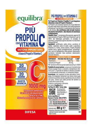 Più Propoli con Vitamina C Equilibra - 2 x 20 compresse