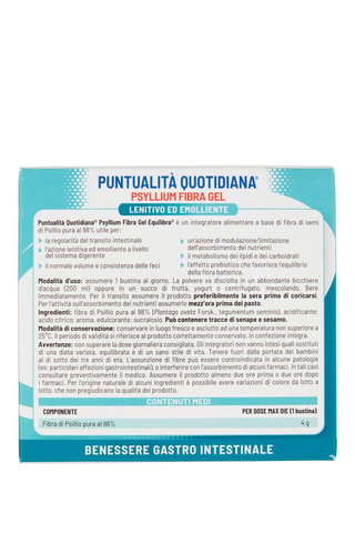 Psyllium Fibra-Gel Equilibra - 2 x 20 bustine - 2 cure da 20 giorni