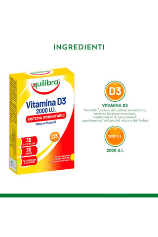 Vitamina D3 Equilibra - 2 x 30 compresse - 2 cure da 30 giorni