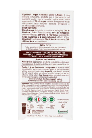 2 x contorno occhi Equilibra Argan - 2 x 15 ml