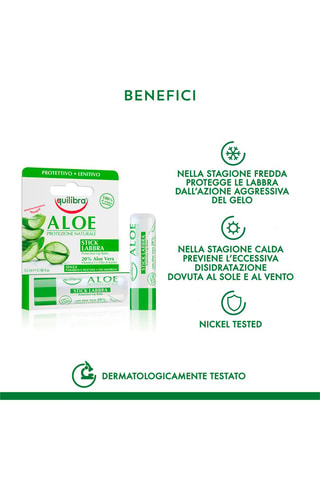 2 x stick labbra Equilibra Aloe - 2 x 5,5 ml