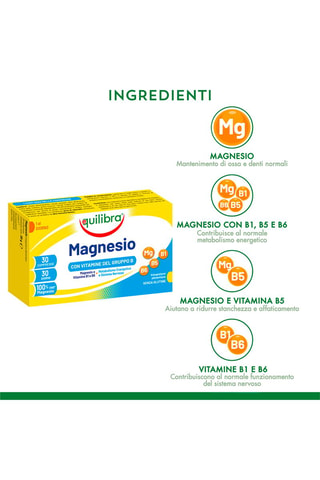 Magnesio con Vitamine Gruppo B Equilibra - 2 x 30 compresse - 2 cure da 30 giorni