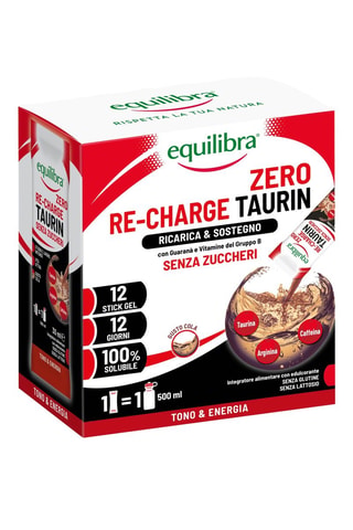 Stick Gel Equilibra Re-Charge Taurin Zero - Cola - 12 x 12 stick