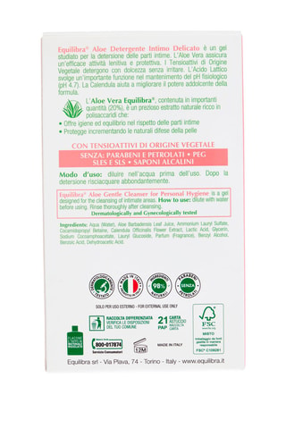 2 x aloe detergente intimo delicato Equilibra - 2 x 200 ml