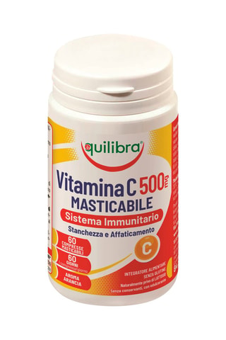 Vitamina C 500 mg Equilibra - 2 x 60 compresse masticabili - 2 cure da 60 giorni