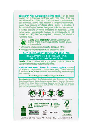 2 x Aloe Detergente Intimo Fresh Equilibra - 2 x 200 ml