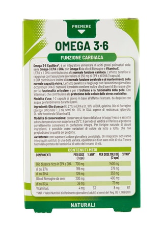 Omega 3-6 Equilibra - 2 x 32 perle - 2 cure da 16 giorni