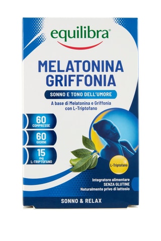 Melatonina + Griffonia Equilibra - 2 x 60 compresse - 2 cure da 60 giorni
