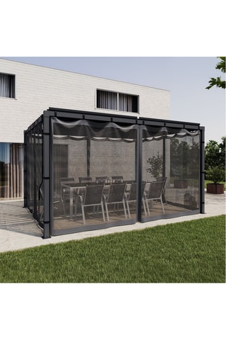 Moustiquaire pour pergola bioclimatique - 4 x 3 m