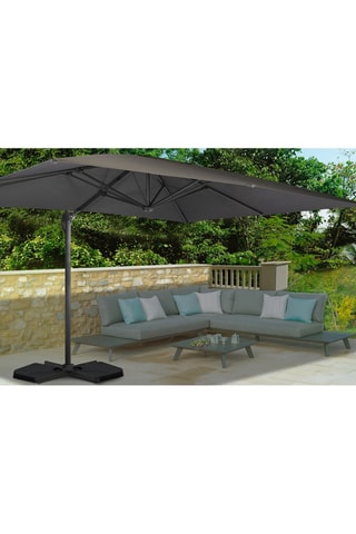 Parasol 360° déporté avec housse - 12 m²