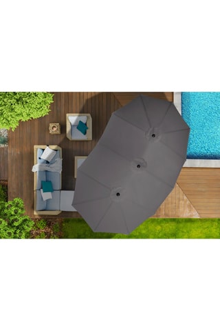 Parasol double - 4,5 x 2,6 x 2,4 m - 4,5 x 2,6 m