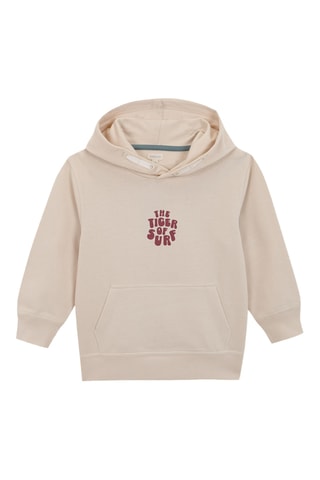 Fleece Sweater met Capuchon - Beige