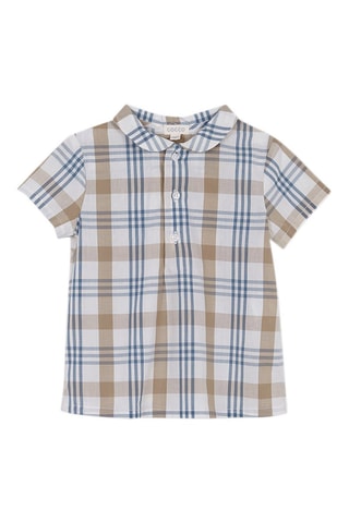 Overhemd - Wit en beige