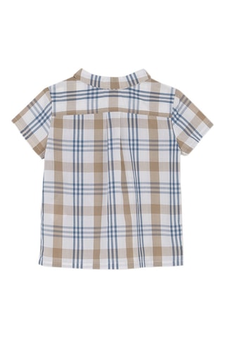 Overhemd - Wit en beige