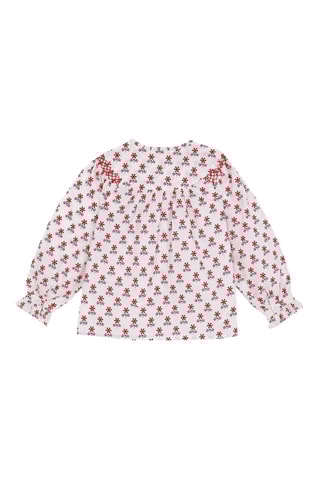 Blouse - Wit en rood