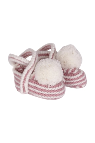 Merinoswollen Pantoffels - Paars