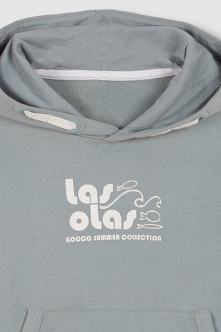 Fleece Sweater met Capuchon - Blauw