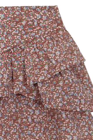 Rok met Ruches - Wit en rood