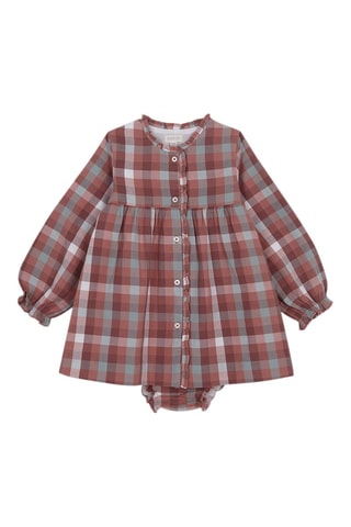 Jurk en Bloomer - Blauw en roze