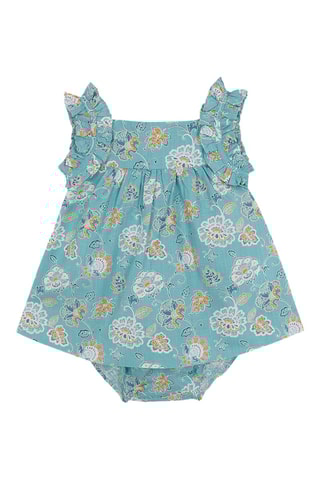 Jurk en Bloomer - Turquoise