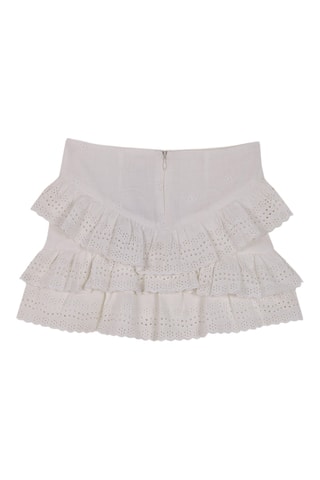 Rok met Ruches - Wit