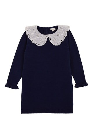 Trui-jurk - Wit en blauw