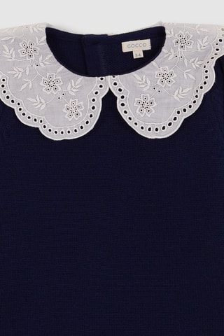 Trui-jurk - Wit en blauw