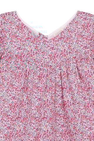 Jurk - Wit, blauw, roze en grijs